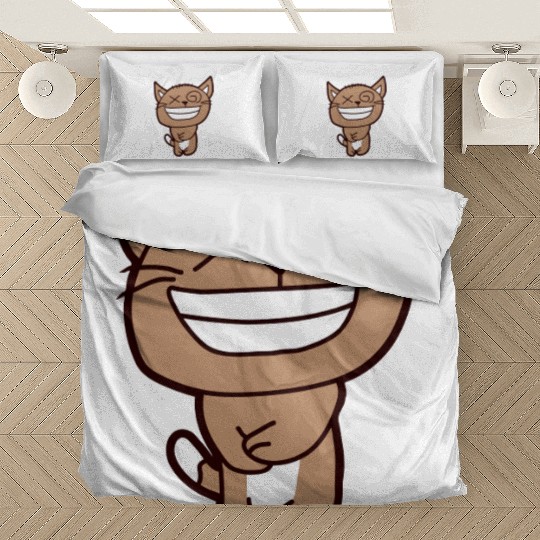 Crazy Cat Weird Funny Eyes Cool Grimace Cartoon Bedding Sets