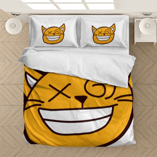Crazy Cat Weird Funny Eyes Cool Grimace Cartoon Bedding Sets