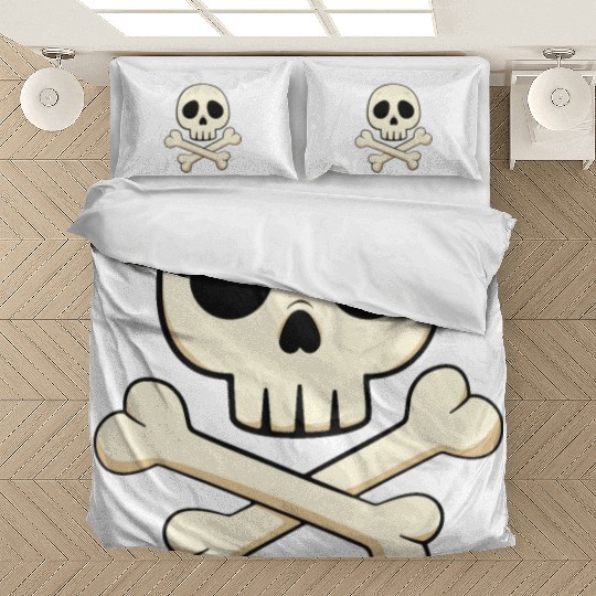 Cartoon skull and crossbones Bedding Sets