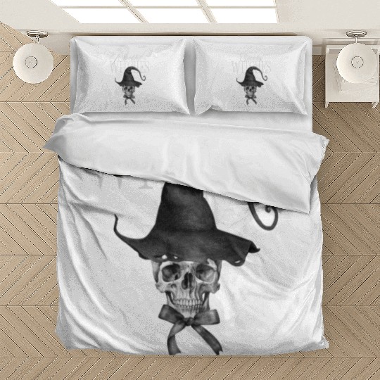 Black and White Vintage Spooky Halloween Gift Bedding Sets