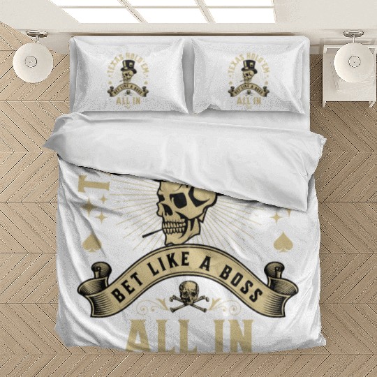 Texas Hold'em Bet Like A Boss Poker Apparel Bedding Sets
