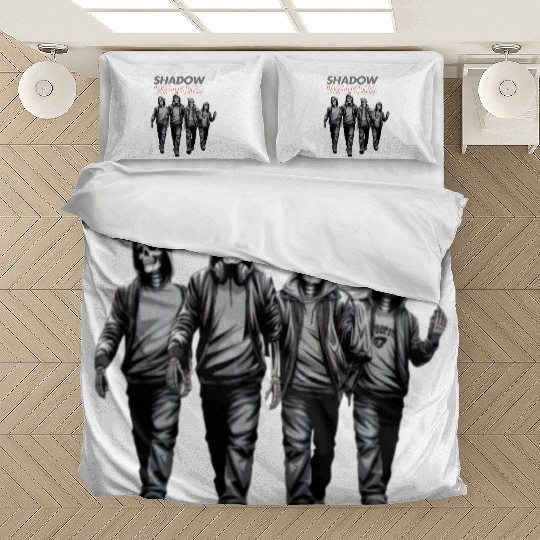Street Shadows: Hip-Hop Skeleton Crew Bedding Sets