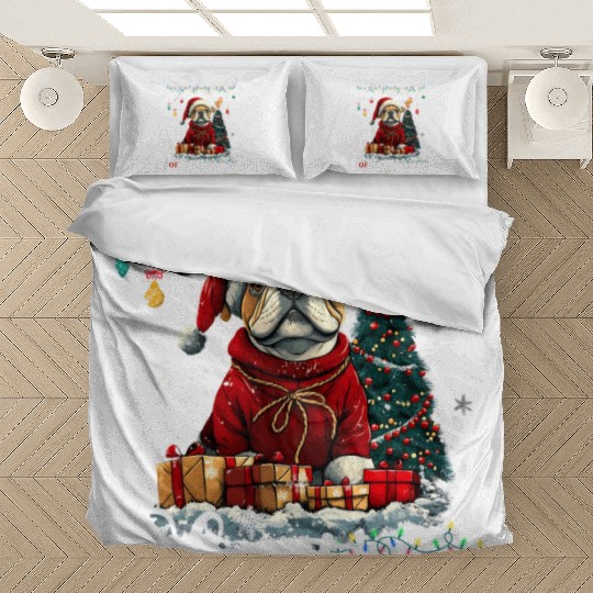 French Bulldog Christmas Tree Decoration Dog Lover Bedding Sets