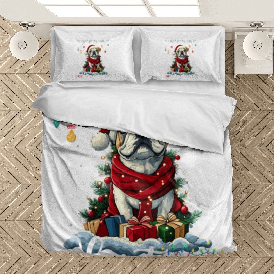 French Bulldog Christmas Tree Decoration Dog Lover Bedding Sets