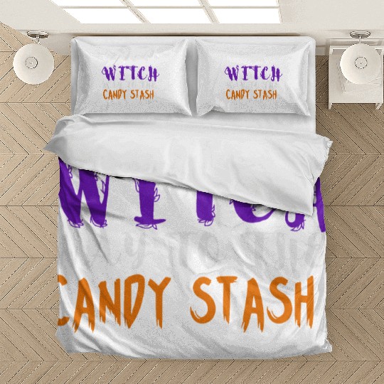 Witch Way To The Candy Stash Funny Halloween Bedding Sets