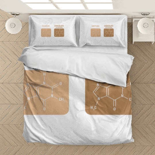 Caffeine Chocolate Funny Organic Chemistry Bedding Sets