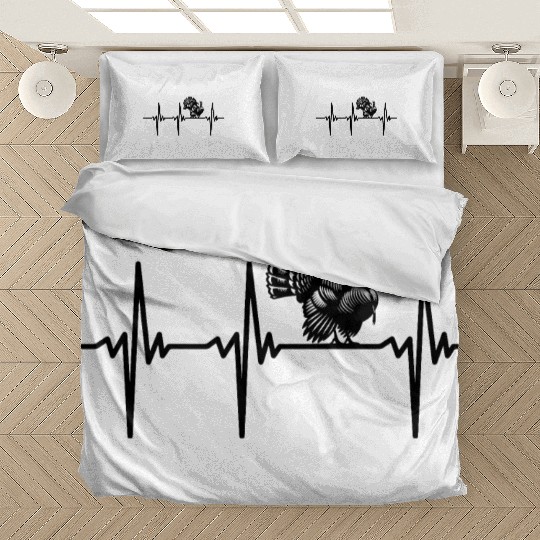 Heartbeat For Turkey Bird Bedding Sets