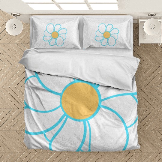 Beautiful White Daisies Flowers Spring Summer Fun Bedding Sets