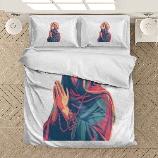 Virgin Mary Faith Like Mary Bedding Sets