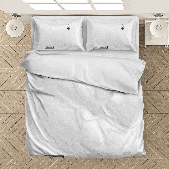 Heart and logo CClovell White Bedding Sets