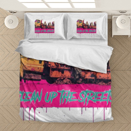 Clean up the streets Trump retro vintage Bedding Sets