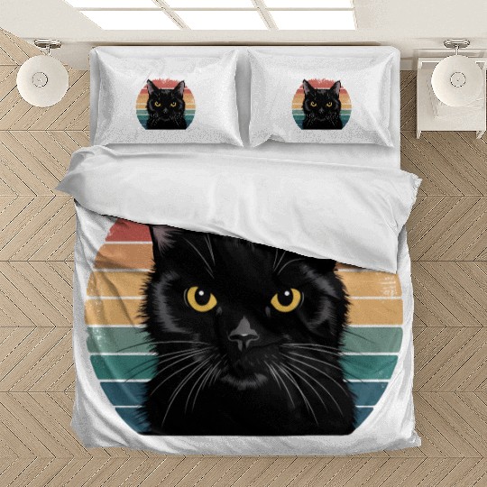 Funny Black Cat Bedding Sets