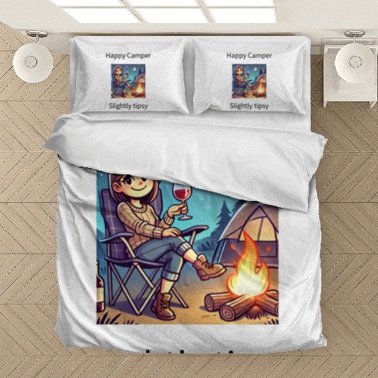 Happy camper slightly tipsy design Bedding Sets