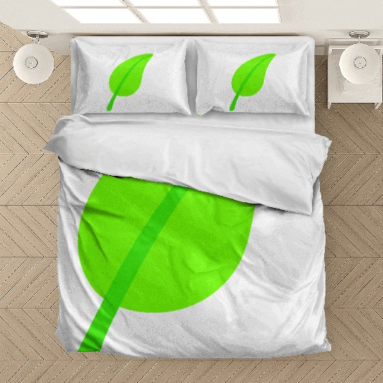 Green Beautiful Leaf Eco Spring Summer Cool Nature Bedding Sets