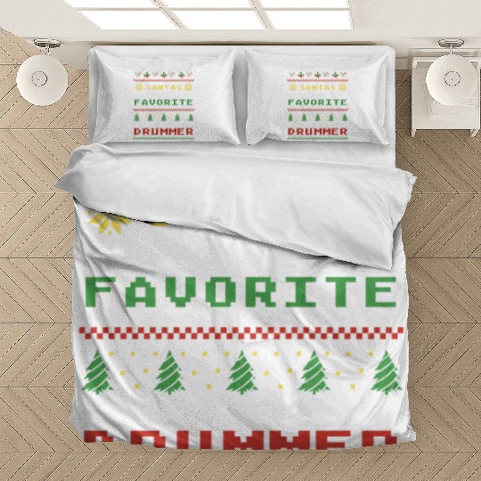 Santas Favorite Drummer Holiday Delight Bedding Sets