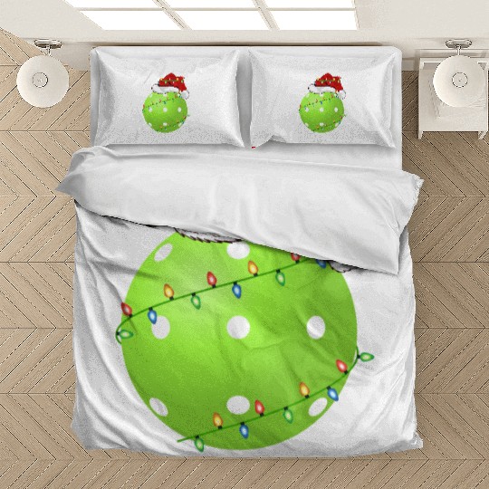 Pickleball Player Ugly Christmas Bedding Sets