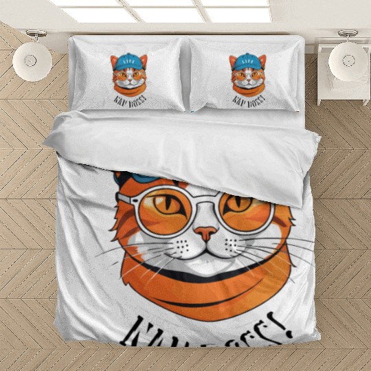 Cat Nap Boss with Cap and Sunglasses Bedding Sets