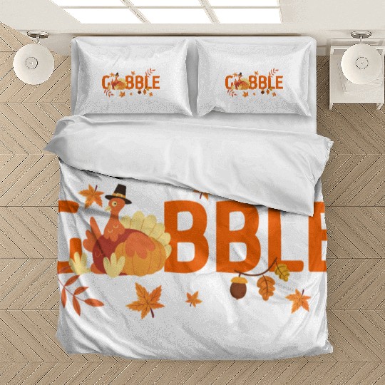 GOBBLE TURKEY PODIATRIST FUNNY THANKSGIVING Bedding Sets