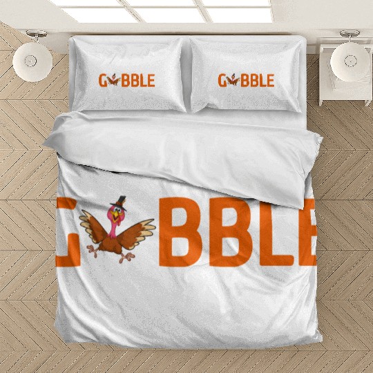 GOBBLE TURKEY PODIATRIST FUNNY THANKSGIVING Bedding Sets