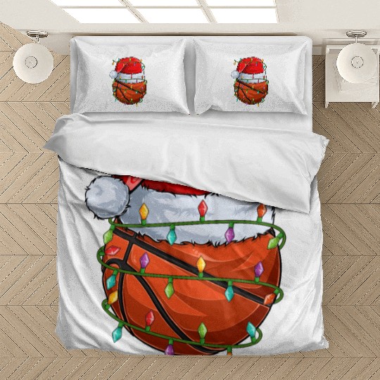 Basketball Christmas Lights Bedding Sets