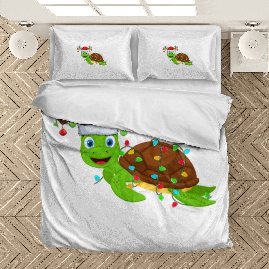 Sea Turtle Christmas Lights Bedding Sets