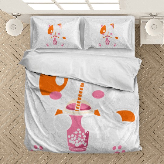 strawberry cat Bedding Sets