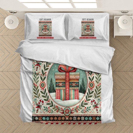 Gift Season, Share Joy, Spread Love Holiday Design Bedding Sets