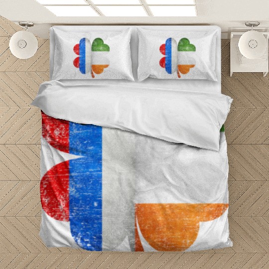 Russian Irish Shamrock Russia Ireland Flag Bedding Sets