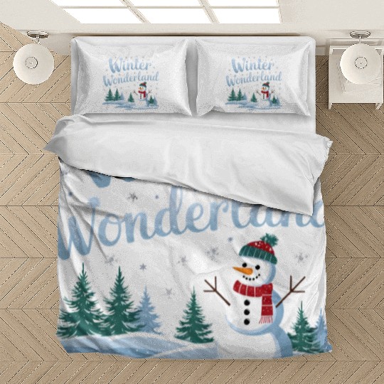 christmas snowman winter wonderland Bedding Sets
