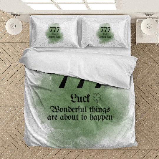 777 Luck Guardian Angel Number Manifestation Bedding Sets