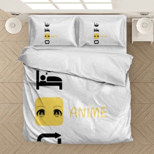 Eat Sleep Anime Repeat Japanese Culture Bedding Sets