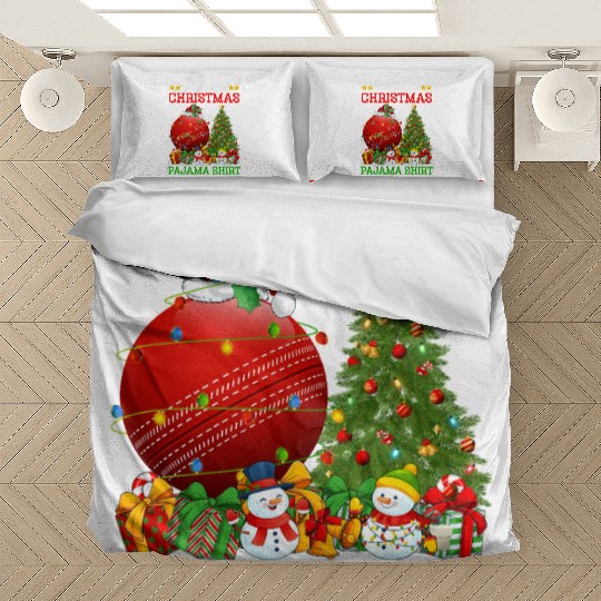 Cricket Ball Christmas Tree Lights Bedding Sets