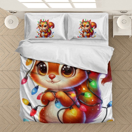 FUNNY CHRISTMAS SQUIRREL Bedding Sets
