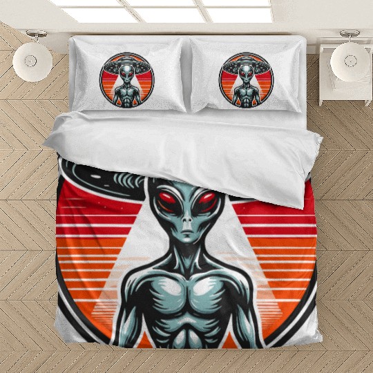 Grey Alien on Mars Bedding Sets