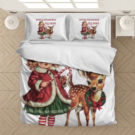 Retro Christmas, Vintage Christmas Bedding Sets