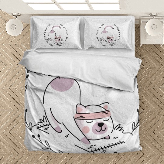 Cat Yoga Bedding Sets