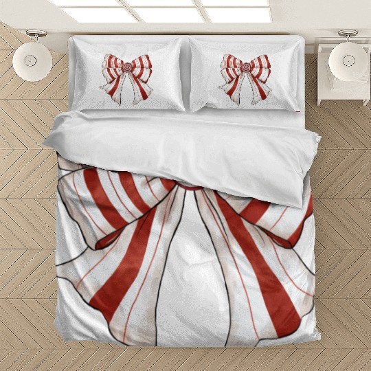 Christmas Coquette Bow, Cute Christmas Bedding Sets