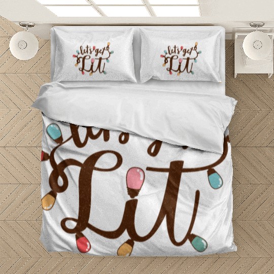 Lets Get Lit, Merry Christmas Bedding Sets