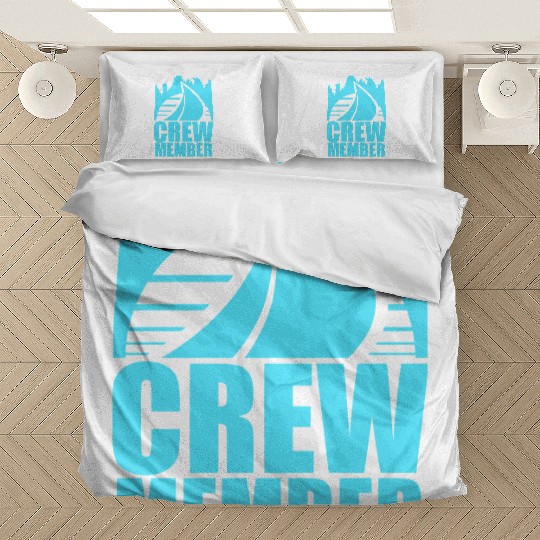 Crew Member Sailing Sun Sunset Logo Crew Member Bedding Sets