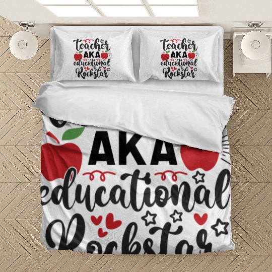 Teacher AKA education rockstar Bedding Sets