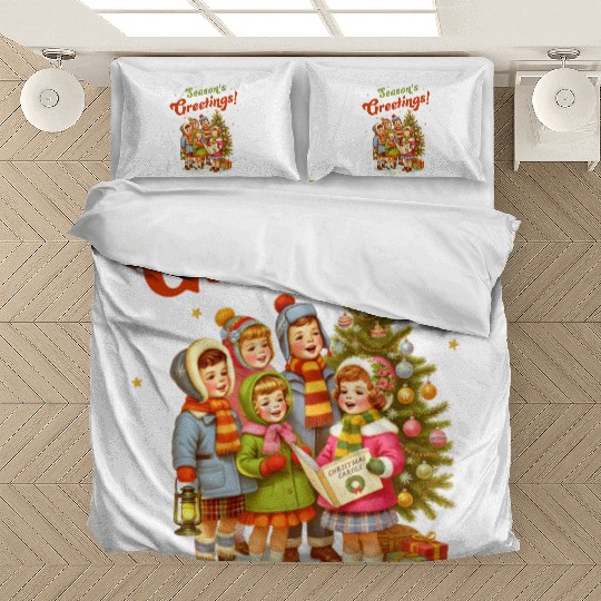 Merry christmas, Christmas Retro Bedding Sets