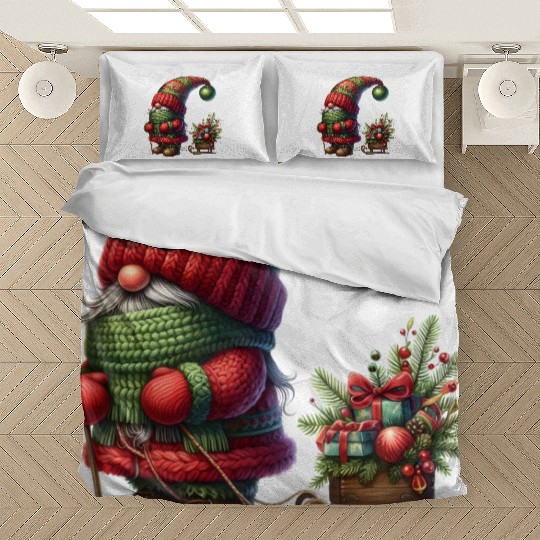 Gnome Christmas, Merry Christmas Bedding Sets