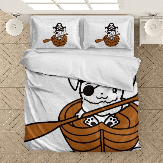 Rabbit Pirate Paddle Bunny Buccaneer Rowboat Comic Bedding Sets