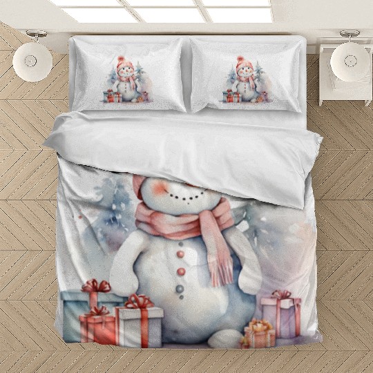 Snowman Christmas, Merry Christmas Bedding Sets