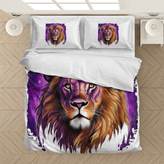 Starry Night Bedding Sets design of lion Rembrandt style