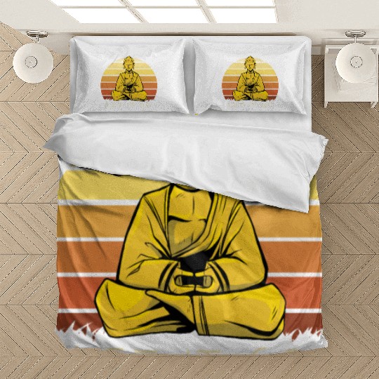 Let It Go Buddha Meditation Sunset Art Bedding Sets