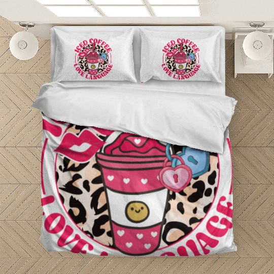 Iced Coffee Love Language Bedding Sets