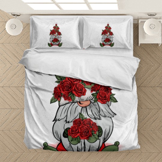Gnomes Valentines Revelin, Valentines Retro Bedding Sets