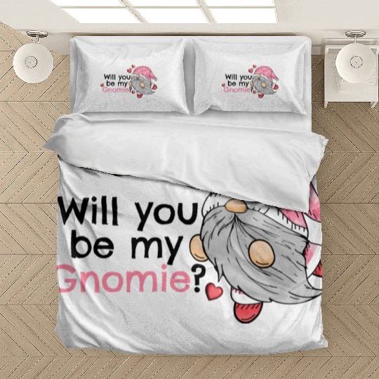 Gnomes Valentines Revelin, Valentines Retro Bedding Sets