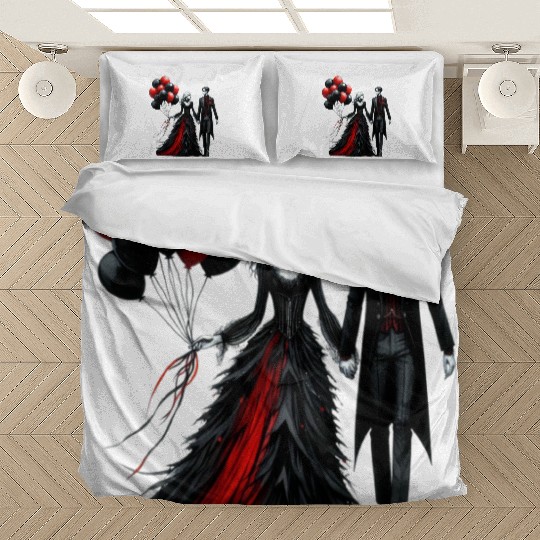 Black Gnomes Valentines Day Bedding Sets